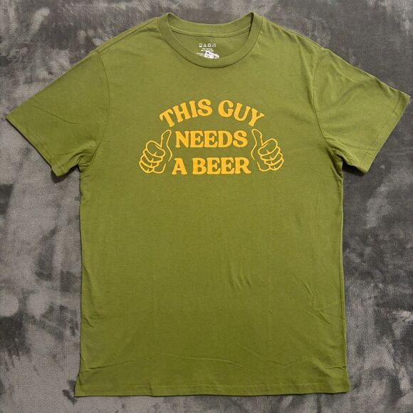 'This Guy Needs A Beer' T-Shirt Men's Sz XXL Green S/S St Patrick's Day Irish - Picture 1 of 5